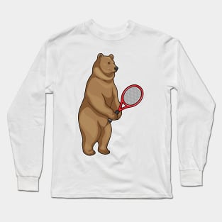 Bear Tennis Tennis racket Long Sleeve T-Shirt